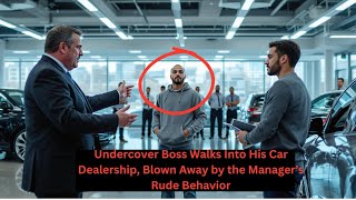 Undercover Boss Walks Into His Car Dealership, Blown Away by the Manager’s Rude Behavior