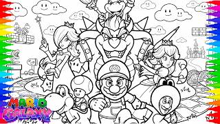 The SUPER MARIO GALAXY Movie ALL Characters 🍄 Super Mario Galaxy Movie Coloring Page