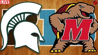 MICHIGAN STATE vs MARYLAND BIG 10 BASKETBALL LIVE PLAY-BY-PLAY \u0026 REACTION