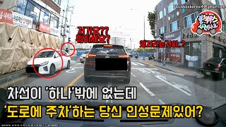 도로에 주차하는 당신 인성문제있어?! [블랙박스 사건사고]