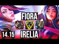 FIORA vs IRELIA (TOP) | 9 solo kills, 66% winrate, Legendary | EUNE Master | 14.15