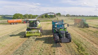 🇨🇵 ENSILAGE d'herbe | CLAAS Jaguar 950 et bennes 3 ESSIEUX 💨