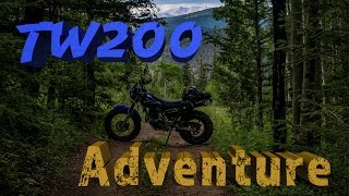 TW200 Adventure - going moto camping, getting caught in the rain,  old graveyard