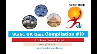 Compilation: GK Today's Static GK Quiz (161-180)