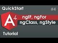 Angular 4 QuickStart Tutorial - Angular 4 Directives  (ngFor, ngif , ngClass, ngStyle )