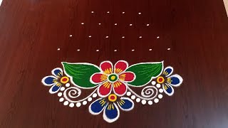 7×4dots Newyear special rangoli 2025|Newyear muggulu|Newyear kolam|pandaga muggulu|#Rang Kaa Rangoli