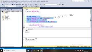 56.DATEFIRST() FUNCTION IN SQL