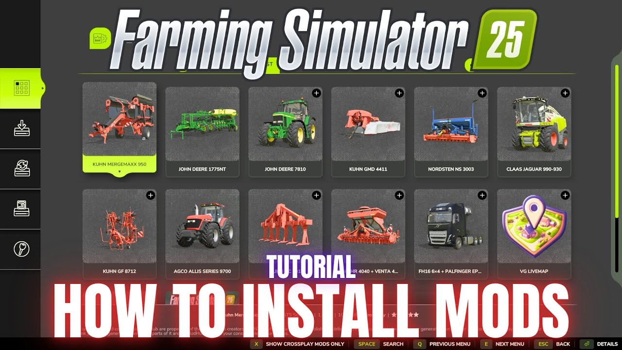 How To Install Mods Tutorial Farming Simulator 25 Youtube