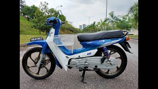 Yamaha Y100 Sport Neon Blue + Hyper Black Gold Restoration By UPS