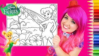 Coloring Tinkerbell Disney Fairies Coloring Book Page Prismacolor Colored Pencils | KiMMi THE CLOWN