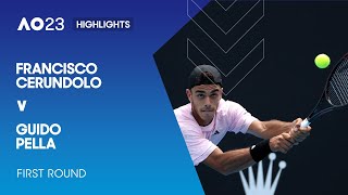 Francisco Cerundolo v Guido Pella Highlights | Australian Open 2023 First Round