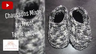 Chaussons mixte Adulte taille unique au tricot