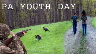 Youth Day TURKEY HUNTING (6 LONGBEARDS at 30 Yards!!)