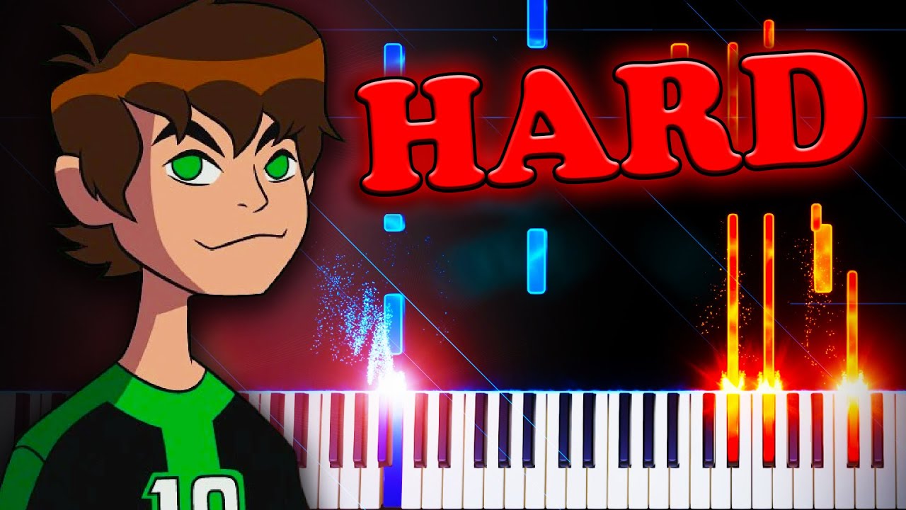 Ben 10 Theme Song Piano Tutorial Youtube Music