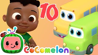 10 Little Buses + More Nursery Rhymes & Kids Songs - ABCs and 123s | Learn with It's Cody Time