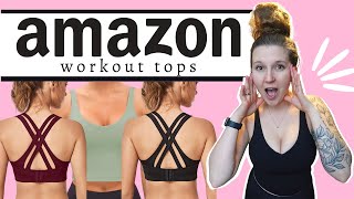 Amazon Try On Haul ✨ Sports Bra and Workout Top for mid-size Women!