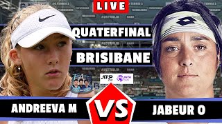 🔴LIVE:Jabeur O VS Andreeva M • Brisbane International 2024 #andreeva #Jabeur #Tennis