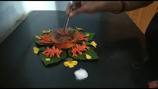 Jala Deepam /in pooja room /prepation of vatti