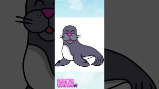 How to draw a cute seal step by step #cutedrawings #drawingideas #kidsactivities #drawingtutorial