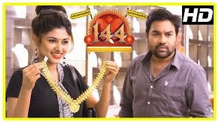 144 Movie Scenes | Oviya intro | Shiva and Oviya decide to loot Madhusudhan's jewellery shop