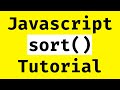 Javascript Array Sort Tutorial