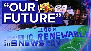 300,000 Australian students join global climate change strike | Nine News Australia
