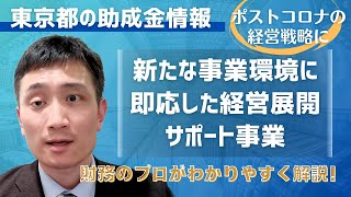 【助成金情報】「新たな事業環境に即応した経営展開サポート事業」を詳しく解説！【東京都】