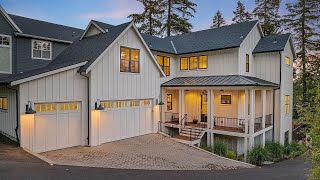 A $2,695,000 Like new custom built Modern Transitional Farmhouse in coveted Dunthorpe Oregon