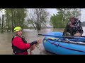 Cat saved from floodwaters near Independence, Oregon