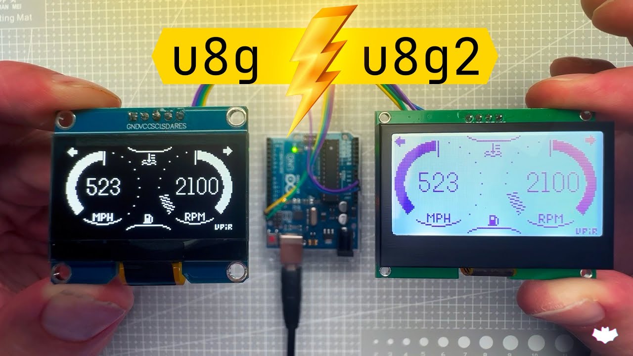 U8g Vs U8g2 Arduino Graphics Libraries Tutorial Oled And Lcd