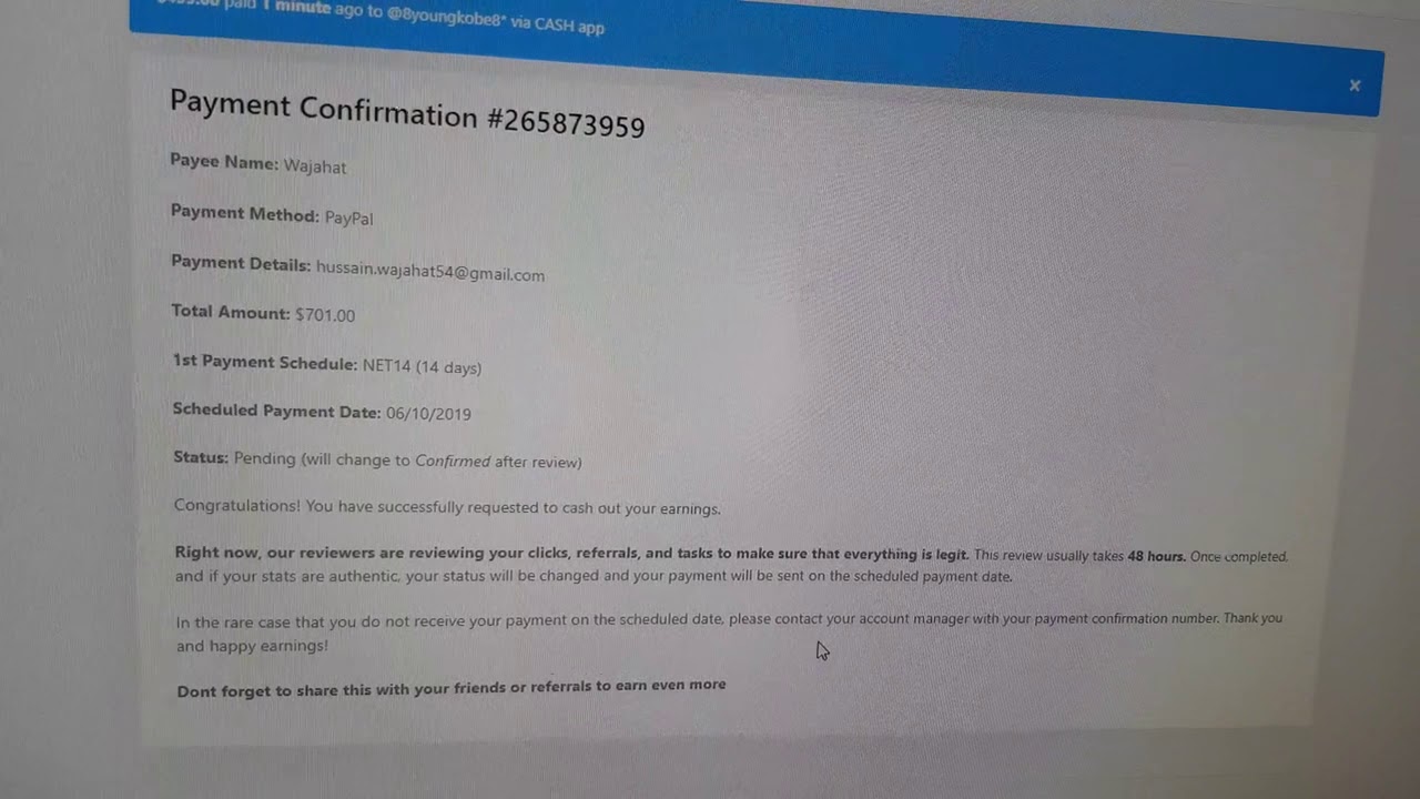 Cloutbucks Payments1 Youtube