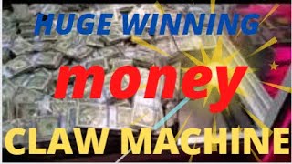 HUGE WINNING MONEY IN CLAW MACHINE