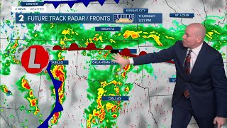 Clouds increase Wednesday with storm chances going up Wednesday night