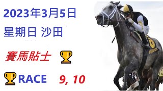🏆「賽馬貼士」🐴2023年 3 月 5 日💰 星期日  😁 沙田 香港賽馬貼士💪 HONG KONG HORSE RACING TIPS🏆 RACE  9   10         😁