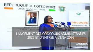 Ouverture Des Concours Administratifs Fonction Publique et de L'ENA 2025 : En  Savoirs Plus ici