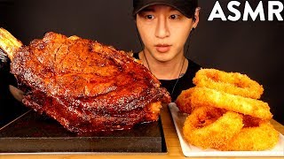 ASMR COWBOY STEAK & ONION RINGS MUKBANG (No Talking) COOKING & EATING SOUNDS | Zach Choi ASMR
