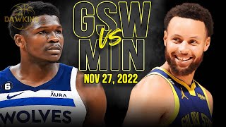 Golden State Warriors vs Minnesota Timberwolves Full Game Highlights | Nov 27, 2022 | FreeDawkins