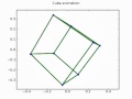 Spinning cube animation using python / matplotlib (with code!)