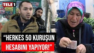 AKP'li kadını pazarcı 30 saniyede yalanladı