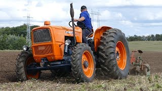 Fiat 615DT Working Hard in The Ploughing w/ 3-Furrow Kverneland Plough | Danish Agriculture