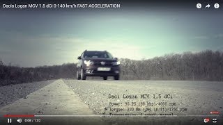 Dacia Logan MCV 1.5 dCi 0-140 km/h FAST ACCELERATION