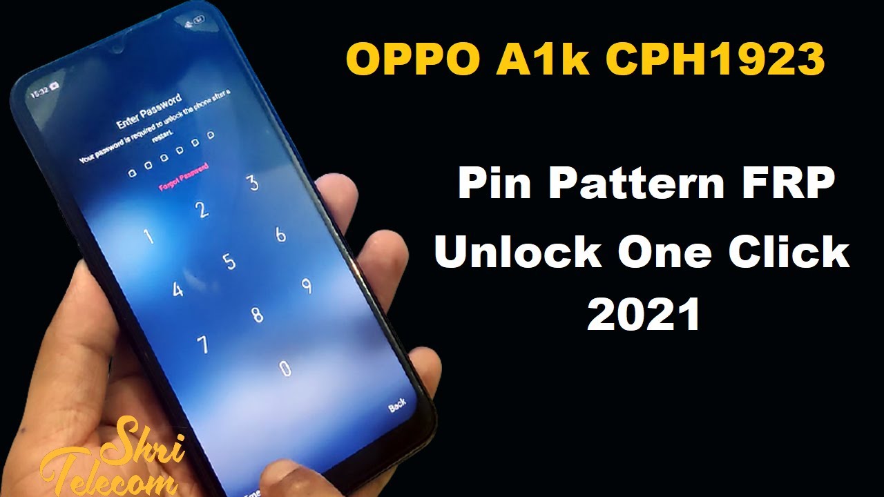 OPPO A1k CPH1923 Pin/Pattern/FRP Remove (SP Flash Tool) - YouTube