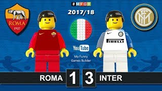 Roma Inter 1-3 • Serie A (27/08/2017) goal highlights sintesi Lego Calcio 2017/18