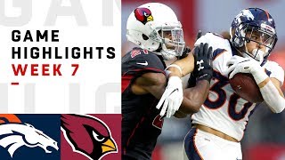 Broncos vs. Cardinals Week 7 Highlights | NFL 2018