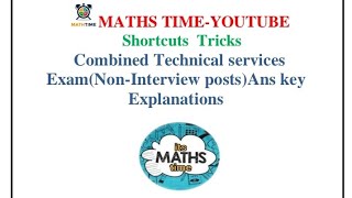 TNPSC Combined Technical Services Exam 26/10/2024 Ans Key and Explanations