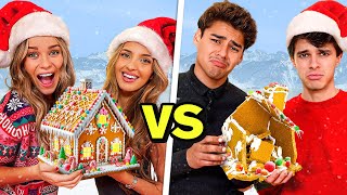 BOYS vs GIRLS Gingerbread House Competition