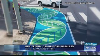 New traffic delineators installed in Honolulu