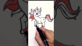 how to draw a unicorn easy drawing #shorts #unicorn #drawing