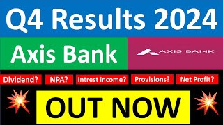 AXIS BANK Q4 results 2024 | AXIS BANK results today |AXIS BANK Share News | AXIS BANK Share Dividend