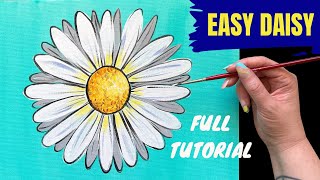 🌼EP158- 'Easy Daisy' easy acrylic painting tutorial for spring, summer, Mother's Day